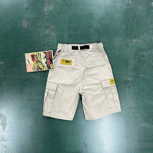"alcatraz" cargo shorts beige