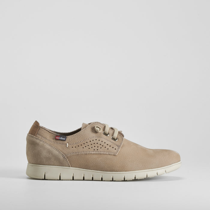 Zapato casual beige piel COMFEET