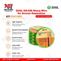 2UUL GS-028 Diamond Sharp Wire for Screen Separation 0.028mm x 100M (5 Rolls/Box)