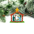 Haitian metal art mini red nativity Claude Pierre — wholesale gift shop stocking stuffer fair trade