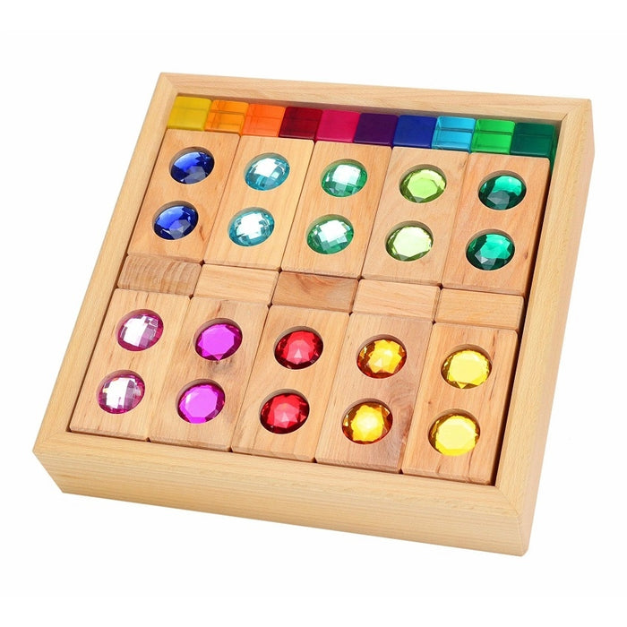 Bauspiel Color Track With Lucent Cubes (45 Pieces)