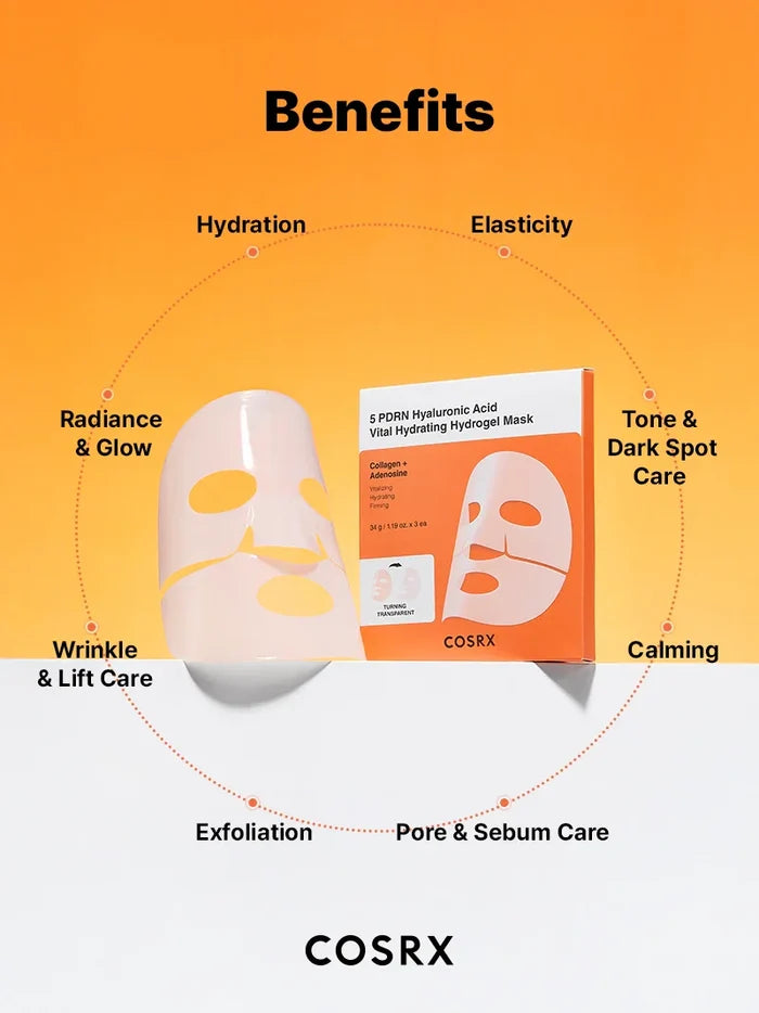 COSRX 5 PDRN Hyaluronic Acid Vital Hydrating Hydrogel Mask - DOKAN