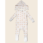 Cuddloom | Convertible Romper With Detachable Hoodie Crown Print