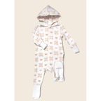 Cuddloom | Convertible Romper With Detachable Hoodie Crown Print