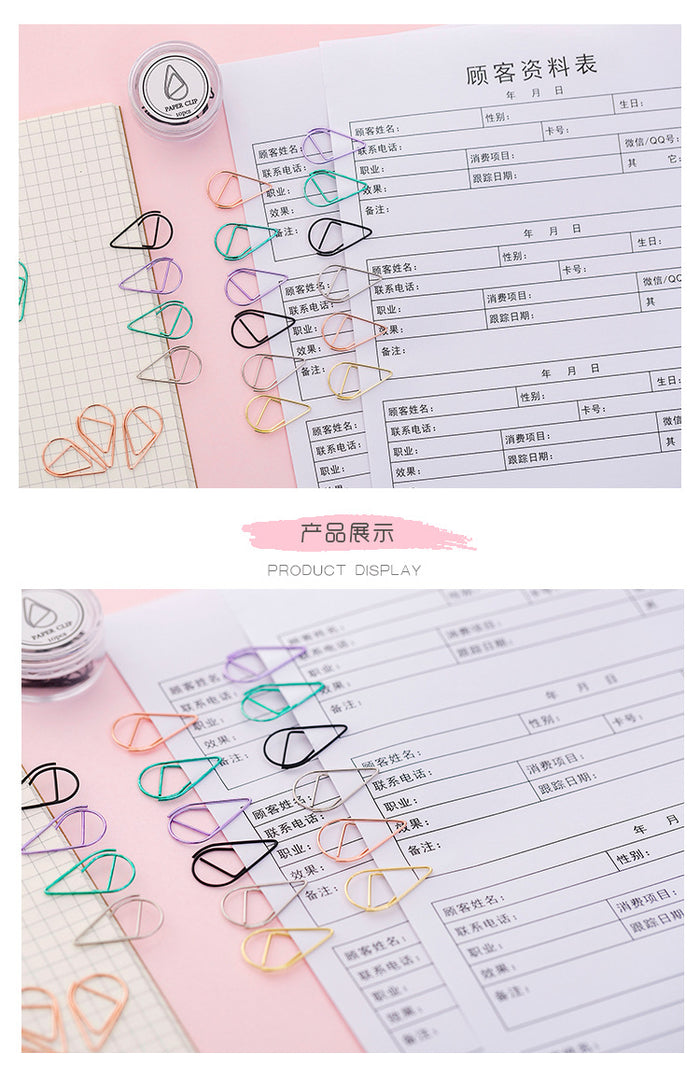 Cute Waterdrop Paperclips - Original Kawaii Pen