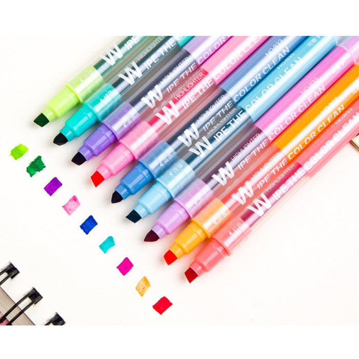 Erasable Markers Double Tip Gel Ink ⭐ Value Pack 10 Pcs⭐ - Original Kawaii Pen