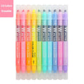Erasable Markers Double Tip Gel Ink ⭐ Value Pack 10 Pcs⭐ - Original Kawaii Pen