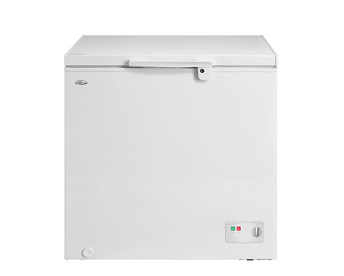 EVEREST 7.1 cu.ft. Chest Freezer|front temperature control|solid top door with glass sliding|aluminum inner cabinet|clean back design|LED light|handle with key lock|2.8ft.|32kg|ETCF071L/M