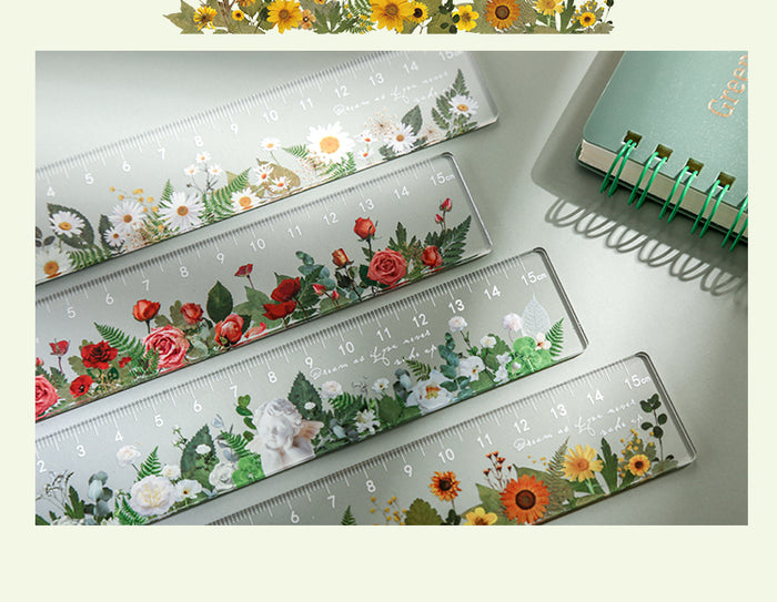 Floral Garden Rulers - Original Kawaii Pen