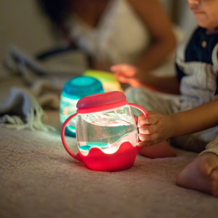 Glo Pals | Mini Sensory Jar and Silicone Fun Filler Pink