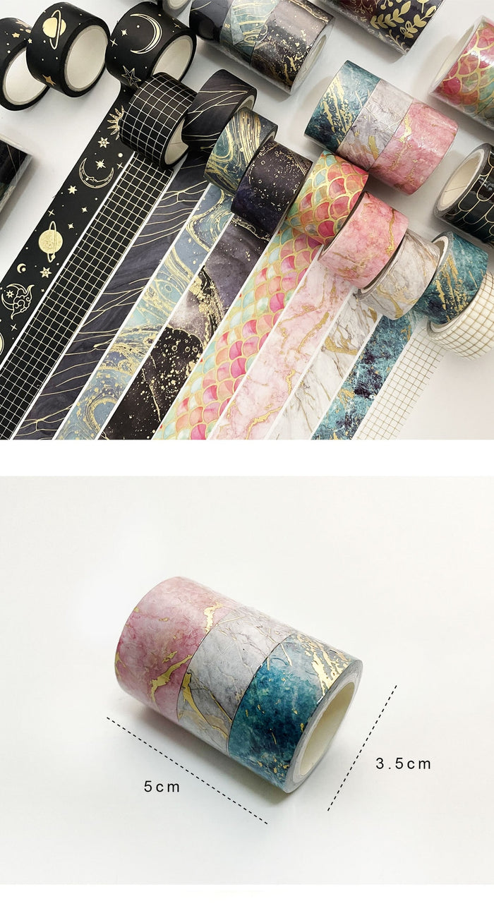 Gold Foiled Nature Washi Tape Set