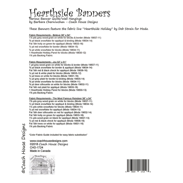 Hearthside Banners Downloadable PDF Quilt Pattern