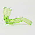 Home Blown Glass Sherbat Dry Pipe - Green - Empire Smokes