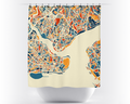 Istanbul Map Shower Curtain - turkey Shower Curtain - Chroma Series