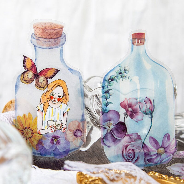 Japanese Bottle Story Stickers (8 Designs - Original Kawaii Pen