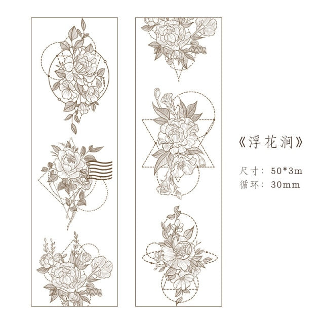 Japanese West Sea Notes Series Laser Masking Tapes - Original Kawaii Pen