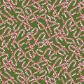 LAST CHANCE - GINGERBREAD FACTORY - TOSSED CANDY CANES (1 7/8 YARDS)
