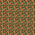 LAST CHANCE - TURKEY TIME - LEAF PUMPKIN PLAID SCROLL (3 1/4 YARDS)