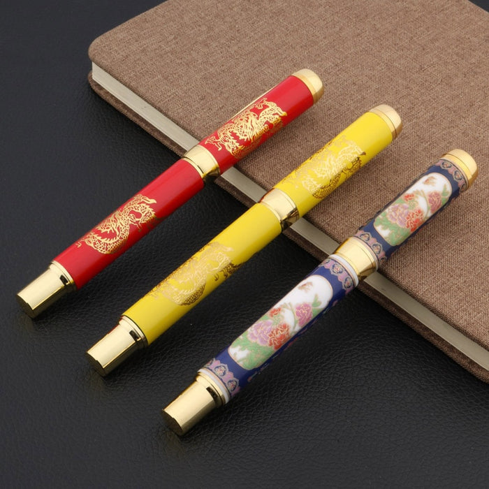 Limited Edition - Japanese Dragon Porcelain Fountain Pen (3 Designs) - Original Kawaii Pen