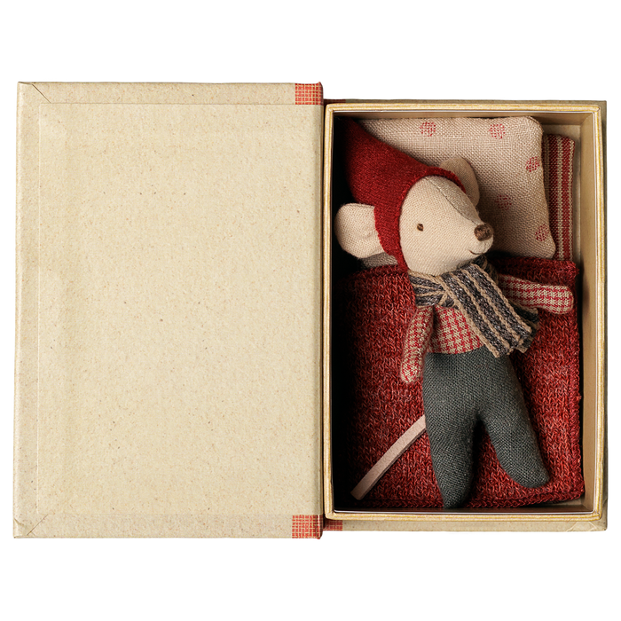 Maileg | Christmas Mouse, Baby in Book  (Ships Early August)