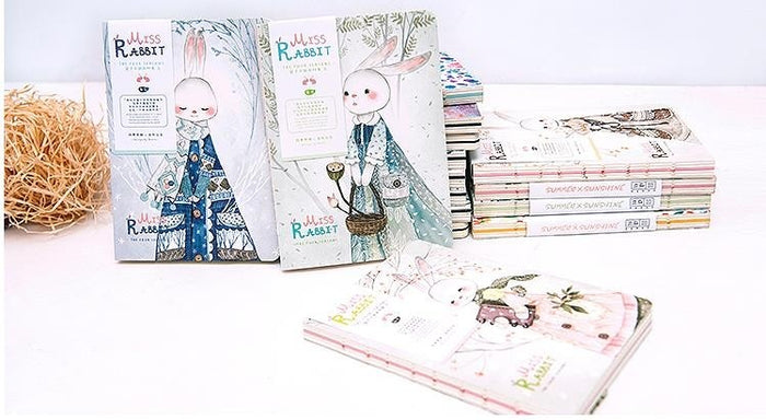 Miss Rabbit's Four Seasons Notebooks - Original Kawaii Pen