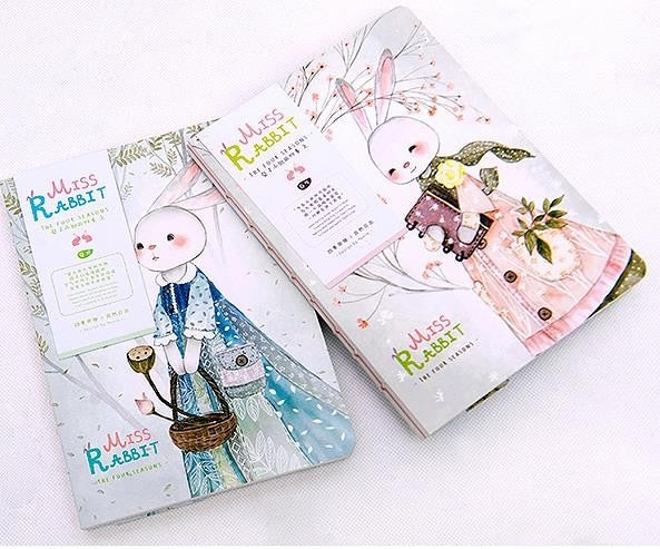 Miss Rabbit's Four Seasons Notebooks - Original Kawaii Pen