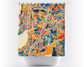 Mumbai Map Shower Curtain - india Shower Curtain - Chroma Series