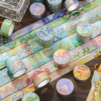 Nature Series Oil Painting Washi Tapes - Original Kawaii Pen