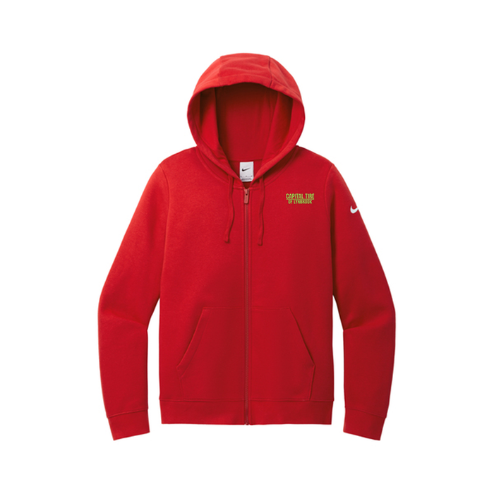 Nike Women's Club Fleece Sleeve Swoosh Full-Zip Hoodie