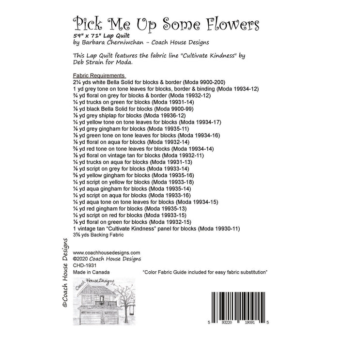 Pick Me Up Some Flowers Downloadable PDF Quilt Pattern