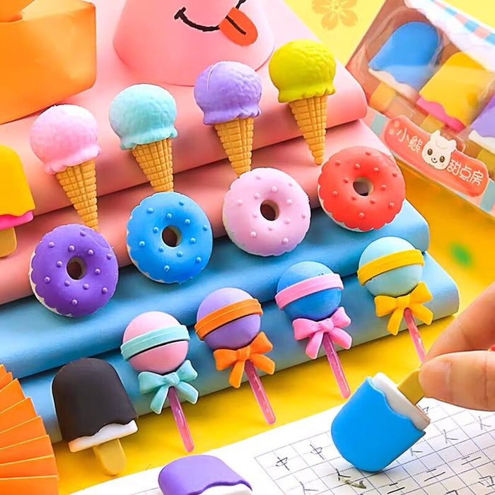 Platinum Edible Rubber Erasers (4pcs a Set) - Original Kawaii Pen