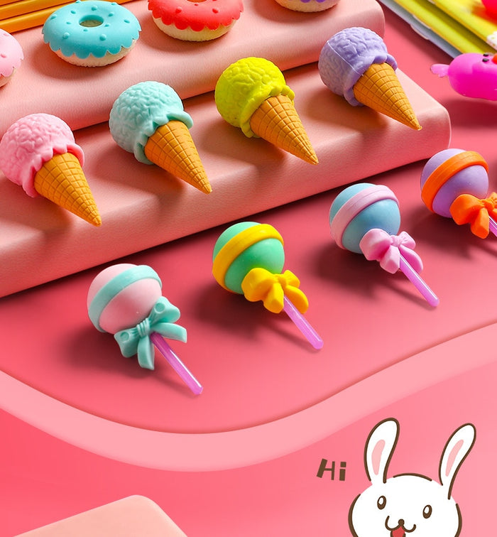 Platinum Edible Rubber Erasers (4pcs a Set) - Original Kawaii Pen