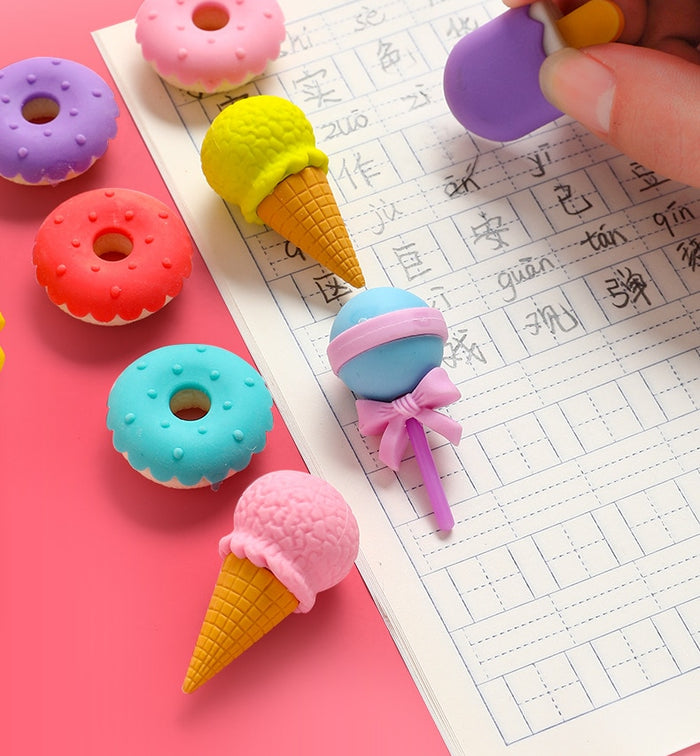 Platinum Edible Rubber Erasers (4pcs a Set) - Original Kawaii Pen