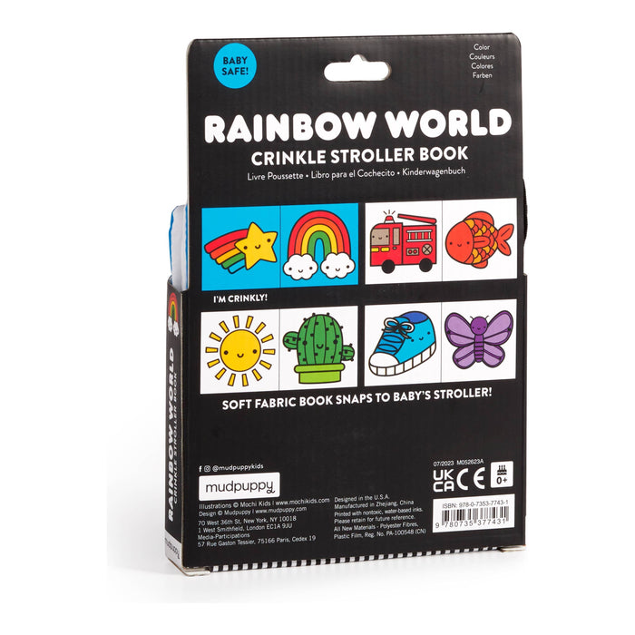 Rainbow World Crinkle Fabric Stroller Book