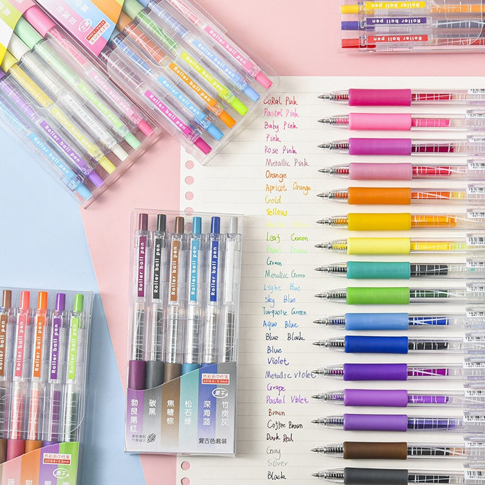 Retro & Morandi Color Juice Gel Pen Sets