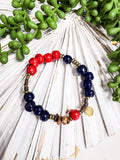 Tap Tap Bracelet - Red and Navy Game Day