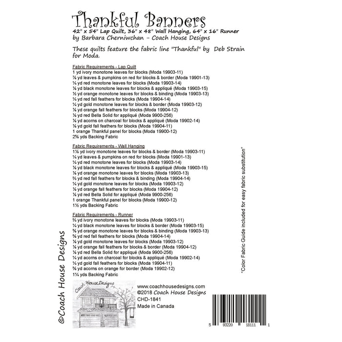 Thankful Banners Downloadable PDF Quilt Pattern