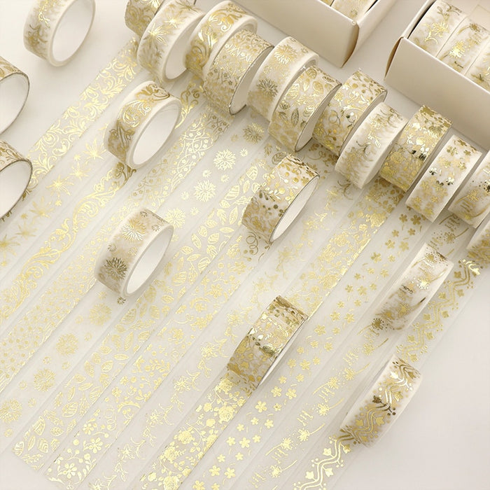 The Golden Heaven Floral &  Plant Washi Tape Set - Original Kawaii Pen