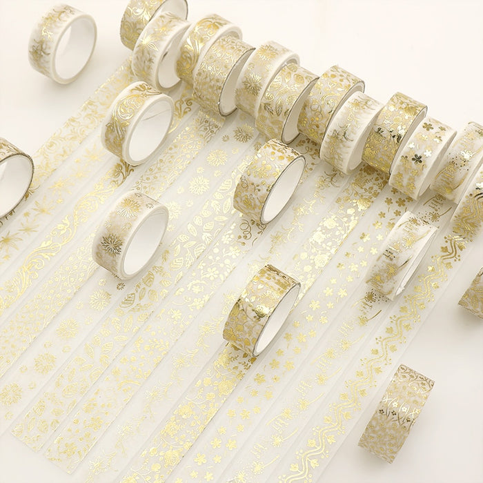 The Golden Heaven Floral &  Plant Washi Tape Set - Original Kawaii Pen