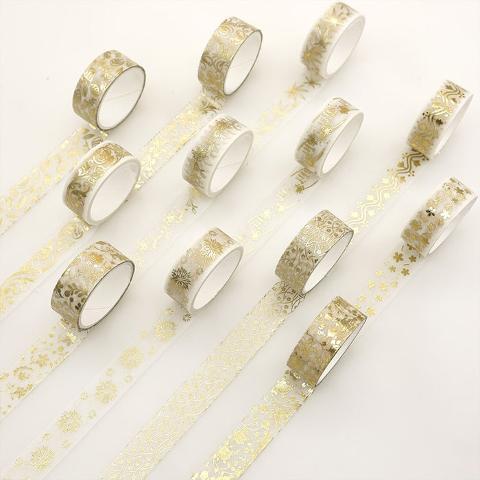 The Golden Heaven Floral &  Plant Washi Tape Set - Original Kawaii Pen