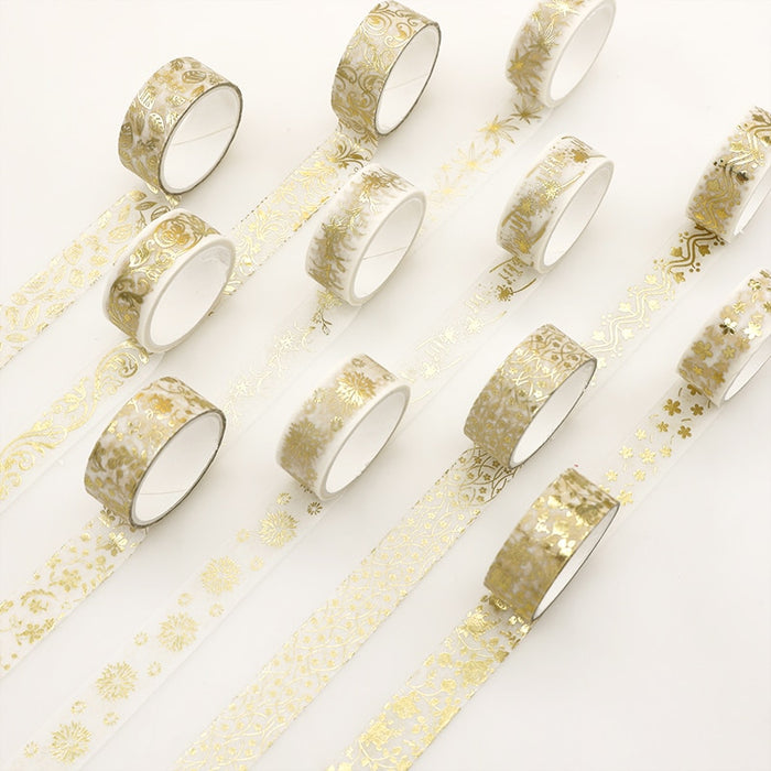The Golden Heaven Floral &  Plant Washi Tape Set - Original Kawaii Pen