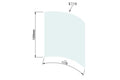 Toughened Clear 12mm Curved Glass Pool Fence Panels, 1200mm high, choose your width - Image 4