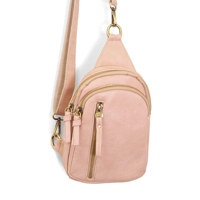 Vegan Leather Skyler Sling Bag - Rose Quartz
