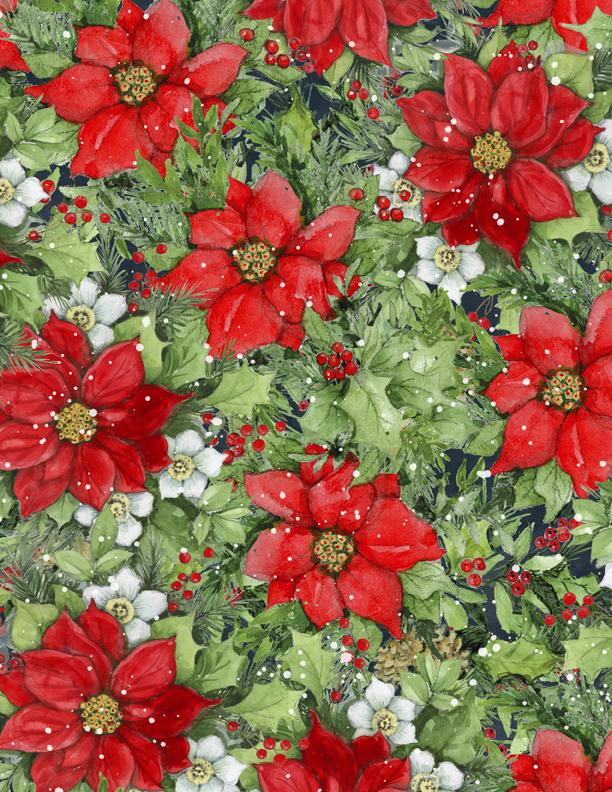WINTER HOLLOW - POINSETTIAS (4 YARDS)
